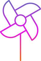 Symbol für Farbverlauf der Windradlinie vektor