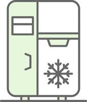 kylskåp grön ljus fylla ikon vektor