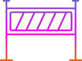 barriär linje gradient ikon vektor