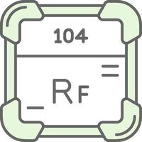 Rutherfordium Grün Licht Stutfohlen Symbol vektor