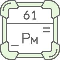 Promethium Grün Licht Stutfohlen Symbol vektor