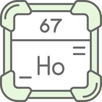 holmium grön ljus fylla ikon vektor