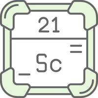 Scandium Grün Licht Stutfohlen Symbol vektor