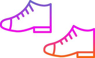 Symbol für den Farbverlauf der Schuhe vektor