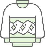 Sweatshirt Grün Licht Stutfohlen Symbol vektor