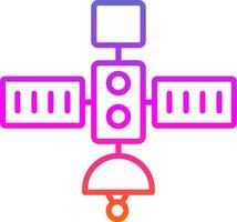 satellit linje gradient ikon vektor