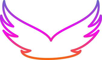 Flügel Linie Gradient Symbol vektor