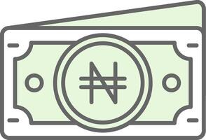 Naira Grün Licht Stutfohlen Symbol vektor