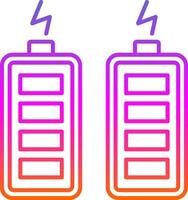 Batterien Linie Gradient Symbol vektor