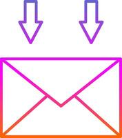 Symbol für den Gradienten der Mail-Linie vektor
