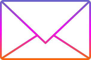 Symbol für den Gradienten der E-Mail-Linie vektor