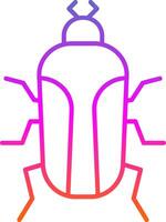 insekt linje lutning ikon vektor