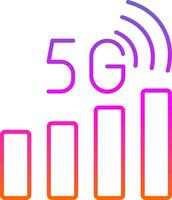 Signal Status Linie Gradient Symbol vektor