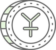 Yuan Grün Licht Stutfohlen Symbol vektor