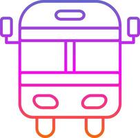skolbuss linje lutning ikon vektor
