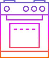 elektrisch Herd Linie Gradient Symbol vektor