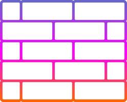 brickwall linje gradient ikon vektor