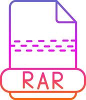 rar-Linienverlaufssymbol vektor