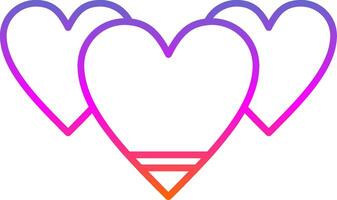 Symbol für den Farbverlauf der Herzlinie vektor