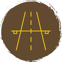 Autobahn Linie Kreis Gelb Symbol vektor