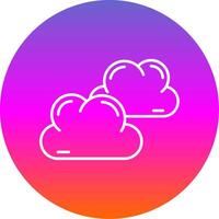 Wolke Linie Gradient Kreis Symbol vektor