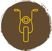 Motorrad Linie Kreis Gelb Symbol vektor