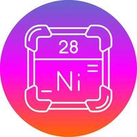 Nickel Linie Gradient Kreis Symbol vektor