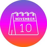 10 .. von November Linie Gradient Kreis Symbol vektor