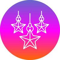 Weihnachten Star Linie Gradient Kreis Symbol vektor