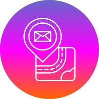 Email Linie Gradient Kreis Symbol vektor