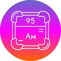 Americium Linie Gradient Kreis Symbol vektor