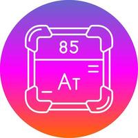 Astatine Linie Gradient Kreis Symbol vektor