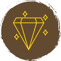 Diamant Linie Kreis Gelb Symbol vektor