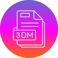 3dm Linie Gradient Kreis Symbol vektor