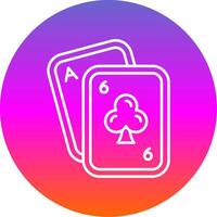 Poker Linie Gradient Kreis Symbol vektor