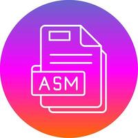 asm Linie Gradient Kreis Symbol vektor