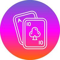 Poker Linie Gradient Kreis Symbol vektor