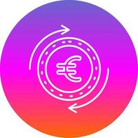 Euro Linie Gradient Kreis Symbol vektor