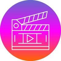 Film Linie Gradient Kreis Symbol vektor