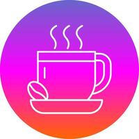 Kaffee Linie Gradient Kreis Symbol vektor