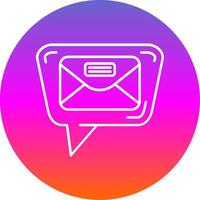 Mail Linie Gradient Kreis Symbol vektor