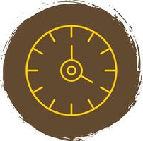 Uhr Linie Kreis Gelb Symbol vektor