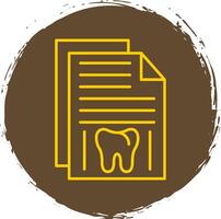 Dental Aufzeichnung Linie Kreis Gelb Symbol vektor