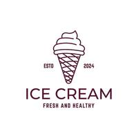 is grädde logotyp design. is grädde affär logotyp märken och etiketter, gelateria tecken. vektor