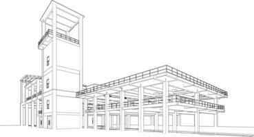 3d Illustration von industriell Projekt vektor