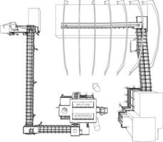 3d illustration av industriell projekt vektor