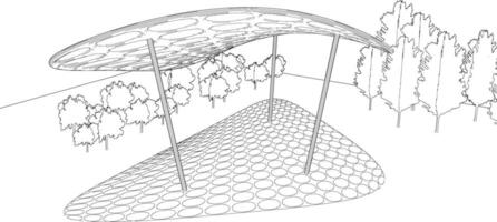 3D-Darstellung des Bauvorhabens vektor