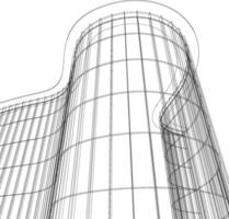 3d illustration av byggnad i begrepp vektor