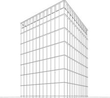 3d Illustration von Gebäude im Konzept vektor