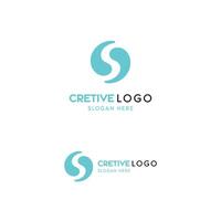 modern kreativ Logo Design mit S-förmig Symbol und Text Platzhalter vektor